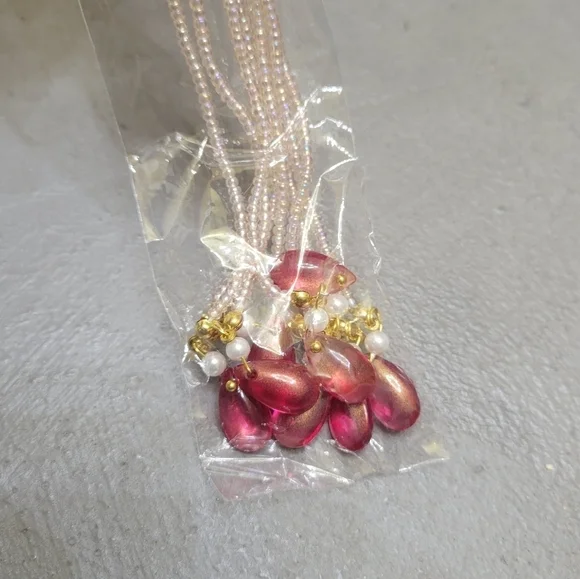 HANDMADE Glass Flower Pearl Hairpin [Brand New] - Picture 8 of 8